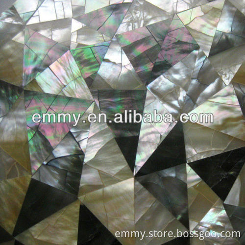 Black lip mother of pearl yellow lip seashell mosaic crazy crackle